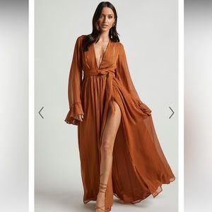 Showpo Rust Maxi Dress